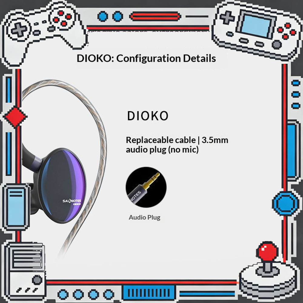 Planar Magnetic Iem Earphones - 7Hz x Crinacle Dioko Monitor In-Ear