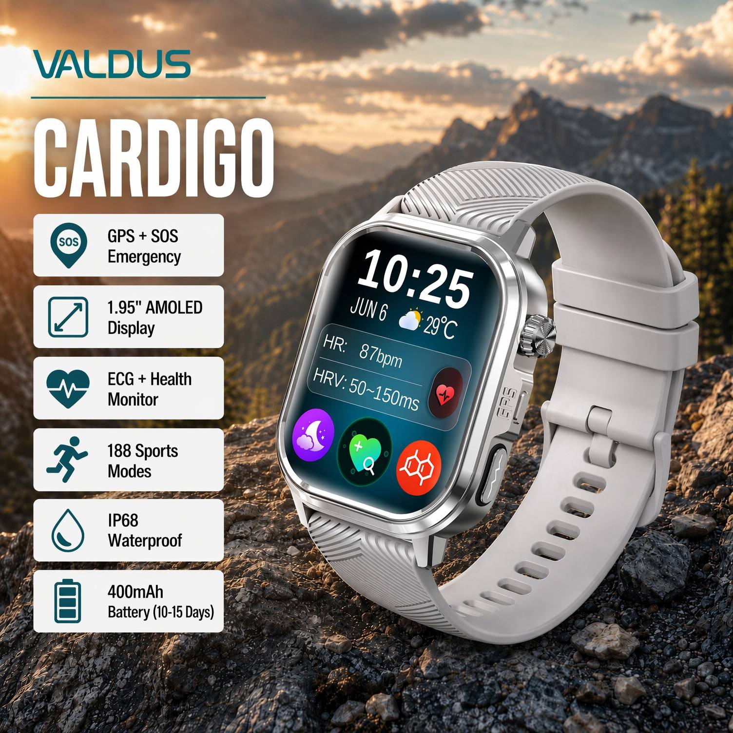 Smartwatches - VALDUS CARDIGO Smartwatch per Uomo e