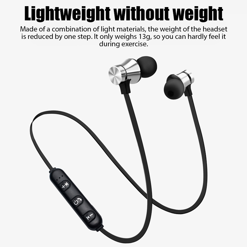 Magnetic Neckband Sports Earphones - Auricolari Wireless XT11 Bluetooth 4.2, Cuffie