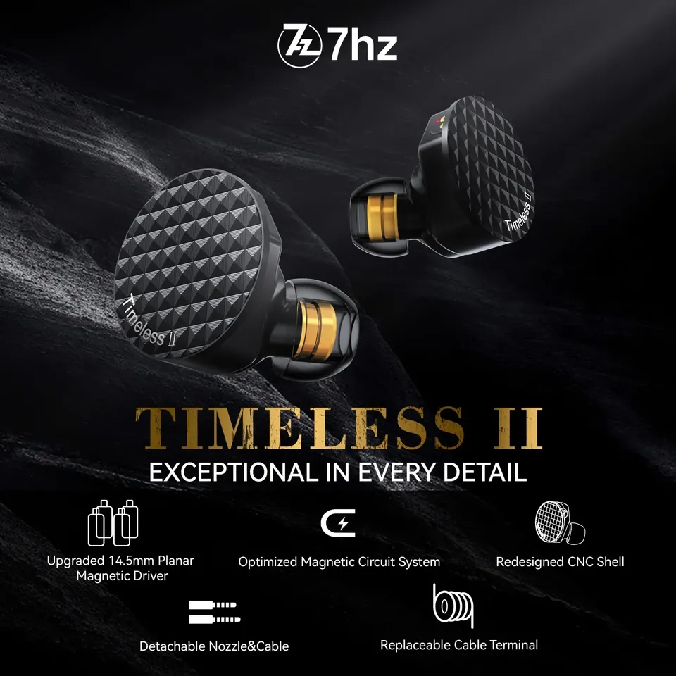 Auricolari 7Hz Timeless II con - Planar Magnetic Iem Earphones recensione e prezzo