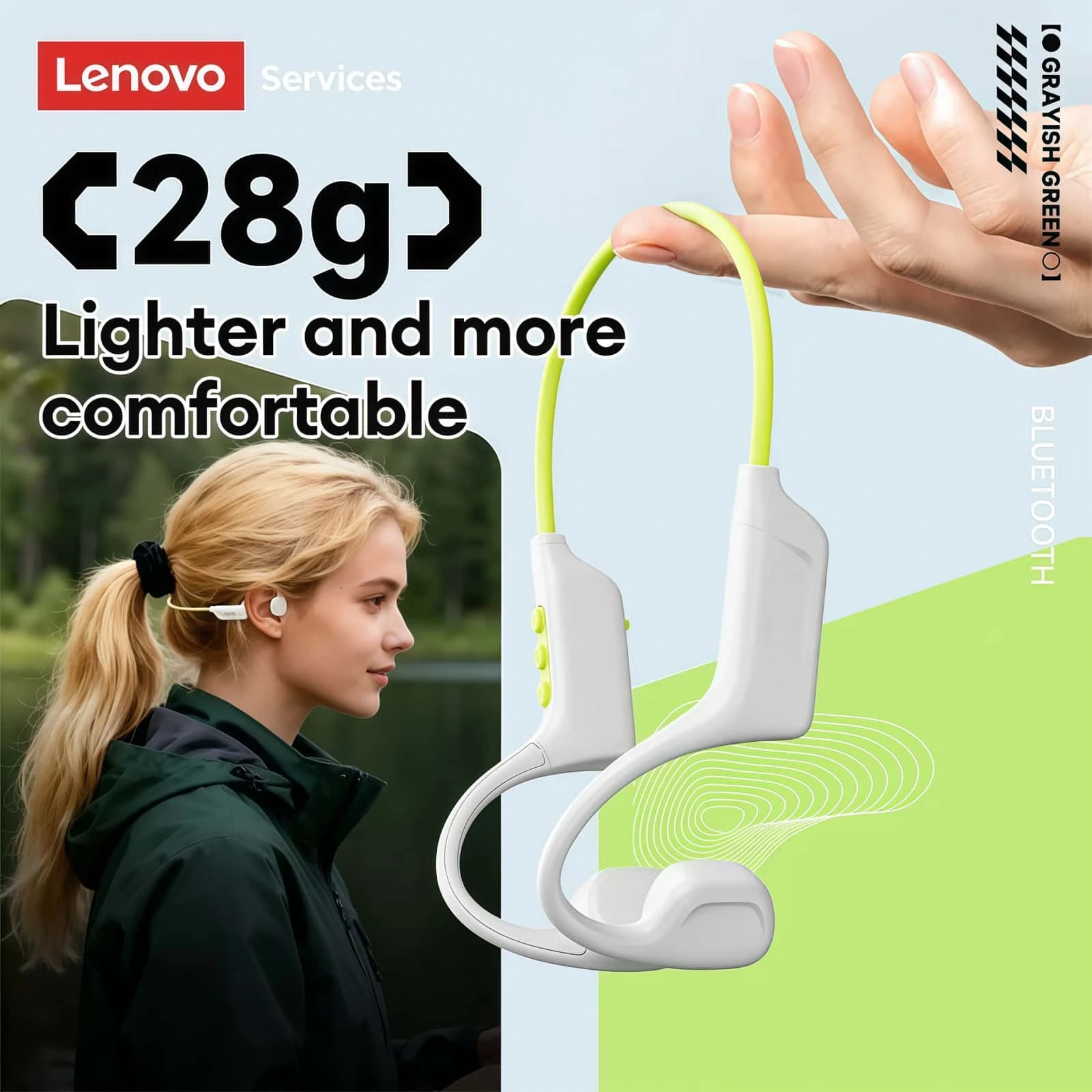 Auricolari Lenovo S102 con tec - Bone Conduction Running Headphones recensione e prezzo