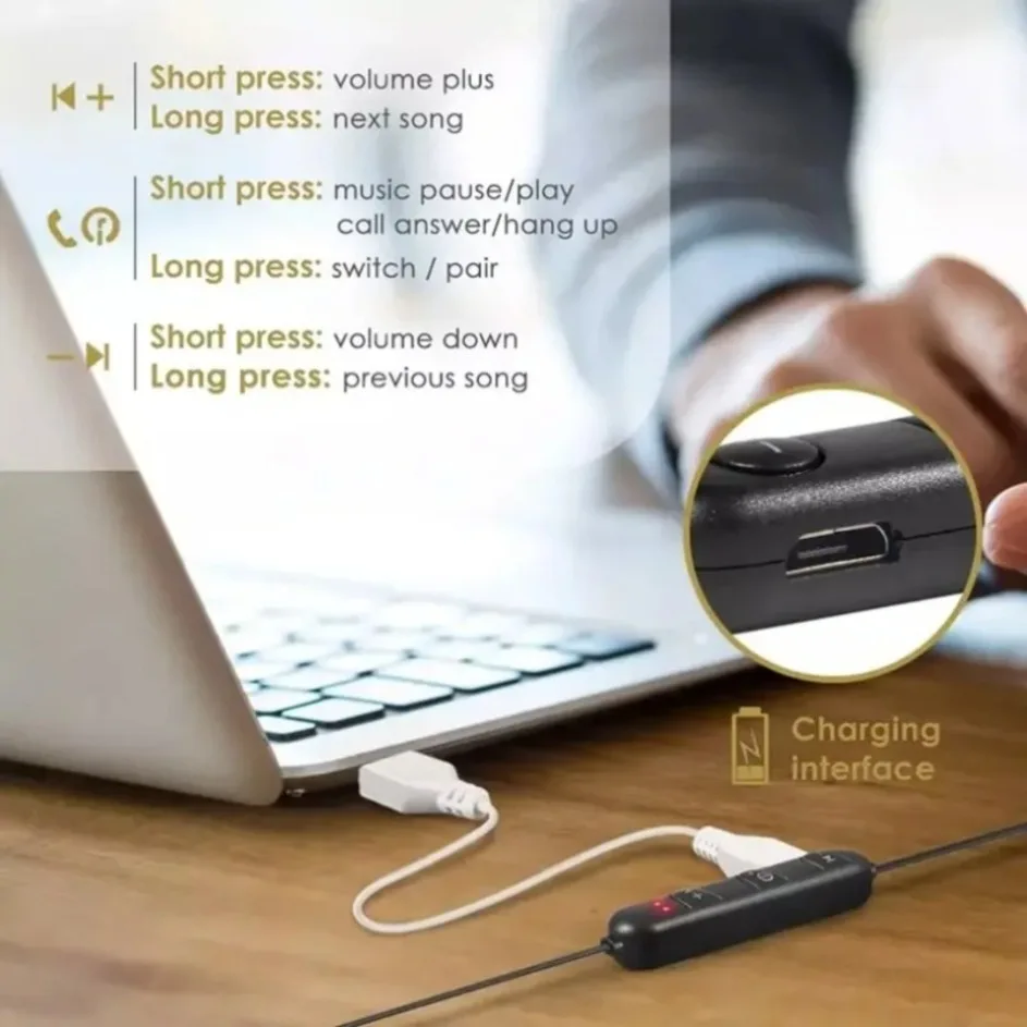 Auricolari Bluetooth con contr - Magnetic Neckband Sports Earphones recensione e prezzo